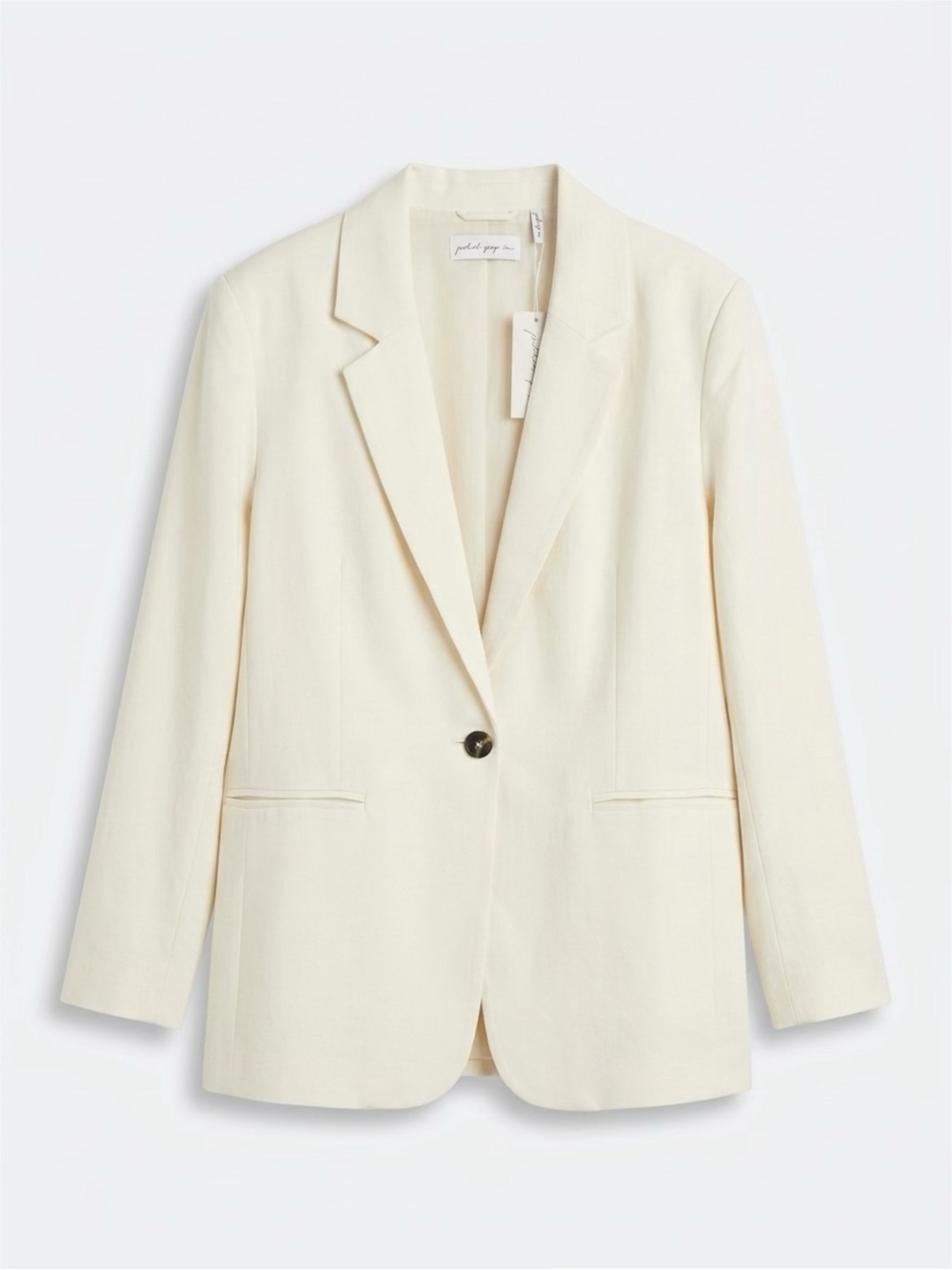 Petal & Pup Cream Single-Button Notch-Lapel Blazer